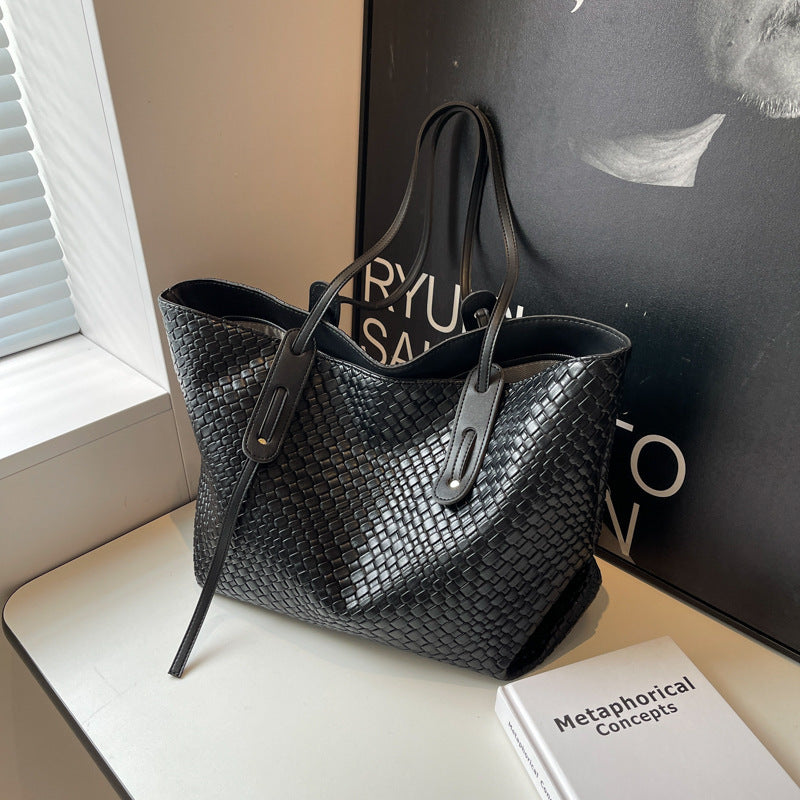 Grand sac tressé à grande capacité pour femme
