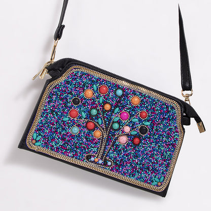 Sac bandoulière Mizhu à motif de fleur en coquillage