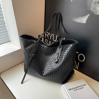Grand sac tressé à grande capacité pour femme