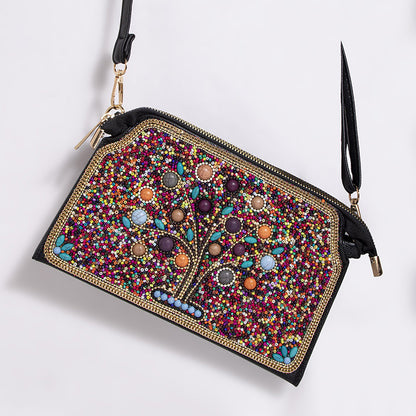 Sac bandoulière Mizhu à motif de fleur en coquillage