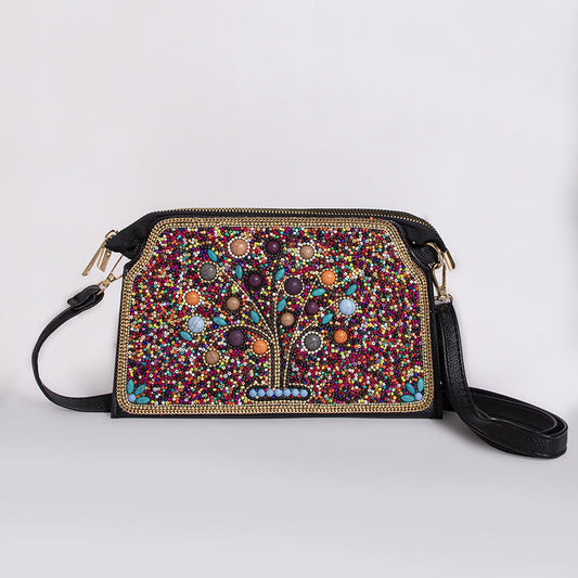 Sac bandoulière Mizhu à motif de fleur en coquillage