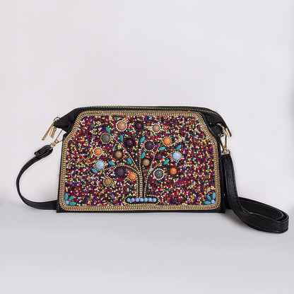 Sac bandoulière Mizhu à motif de fleur en coquillage