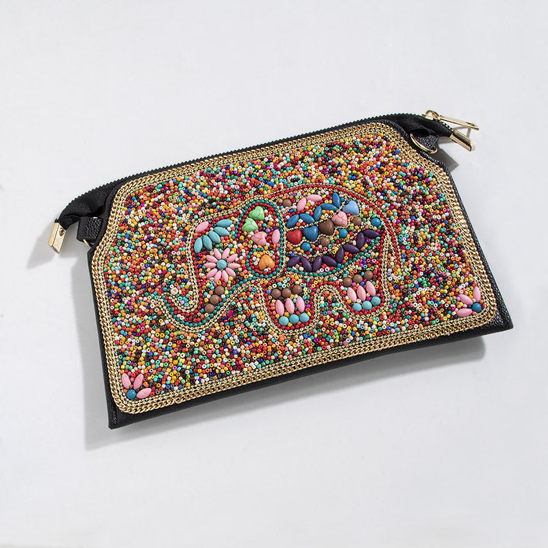 Sac bandoulière Mizhu à motif de fleur en coquillage