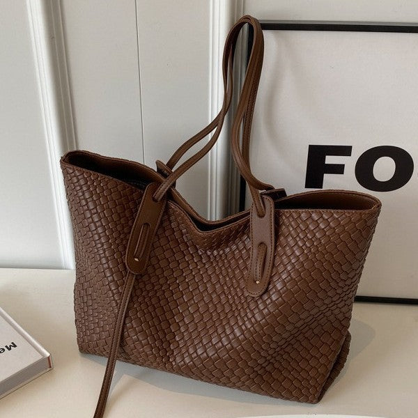 Grand sac tressé à grande capacité pour femme