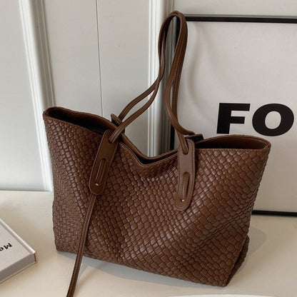 Grand sac tressé à grande capacité pour femme