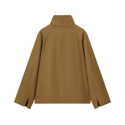 Trench-coat court décontracté pour femmes, réversible