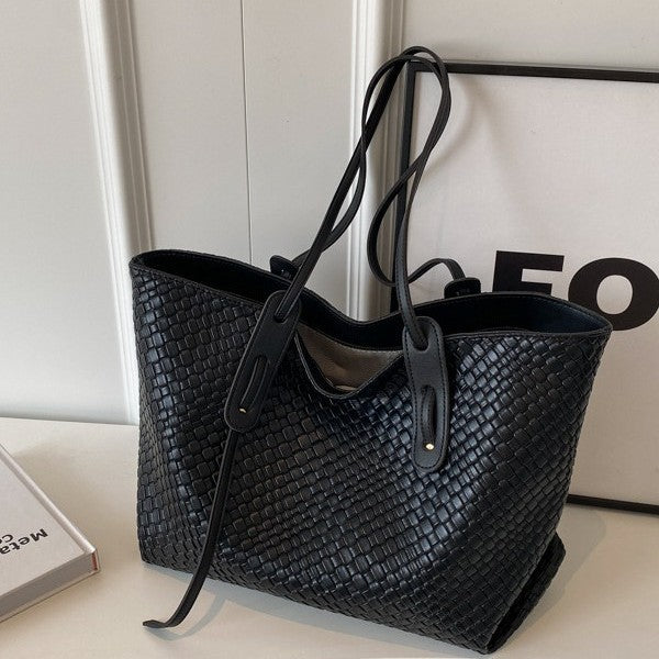Grand sac tressé à grande capacité pour femme