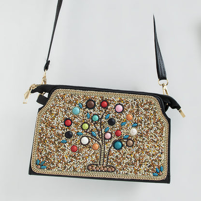 Sac bandoulière Mizhu à motif de fleur en coquillage